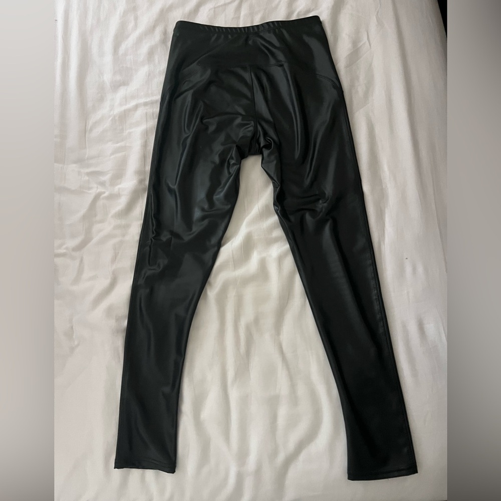 Medium Faux Leather Pants Black